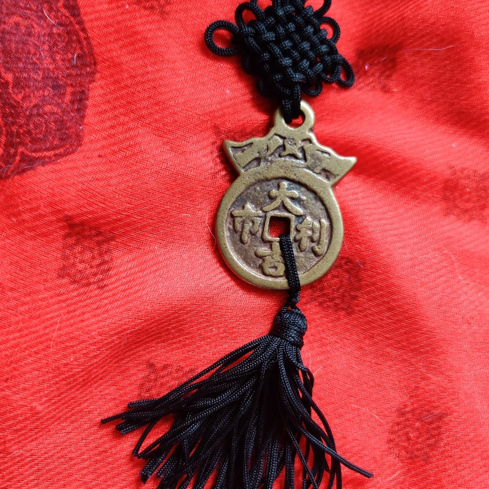 Chinese Symbol Writing Necklace Boho Macrame